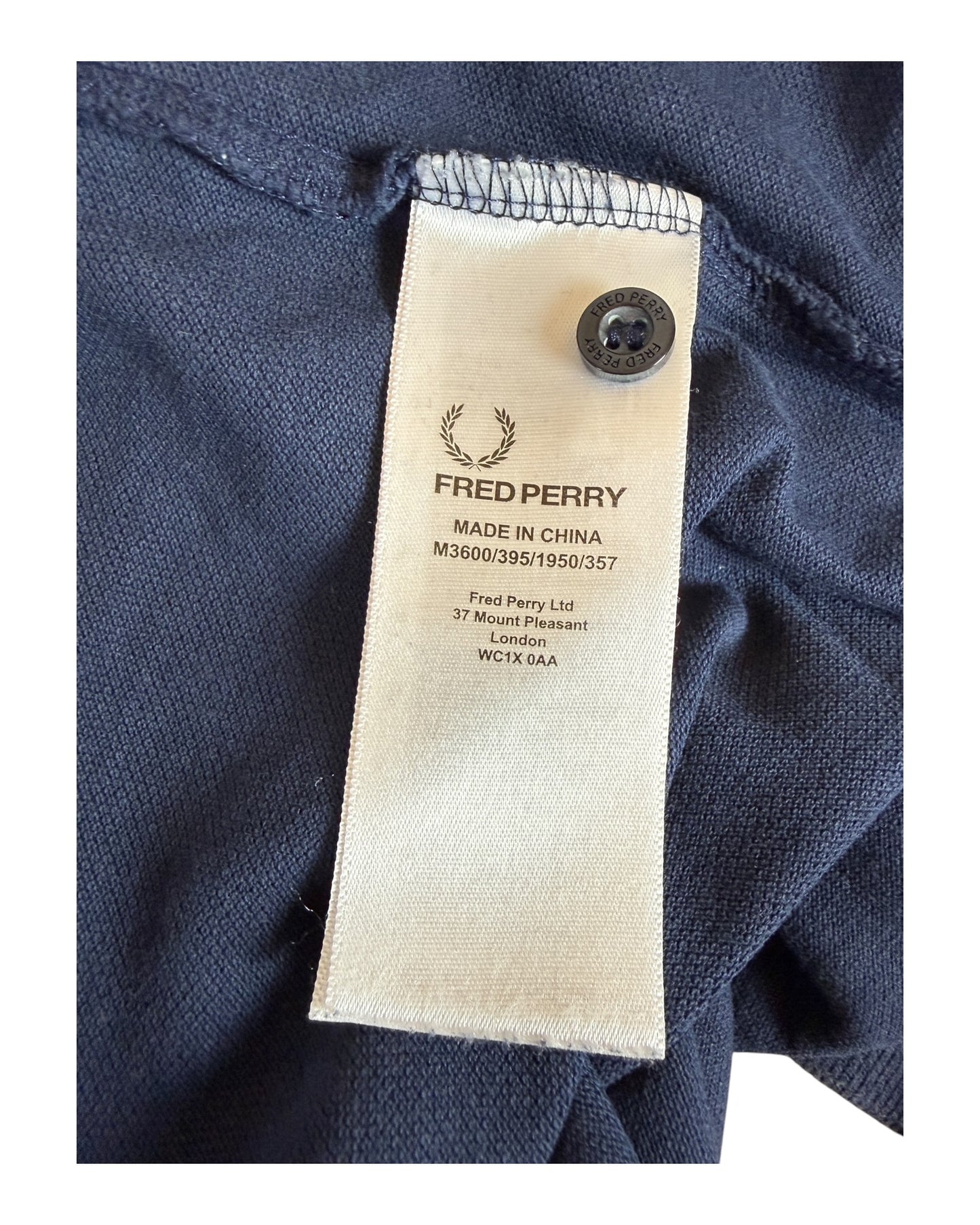 Fred Perry Poloshirt marineblau Größe M