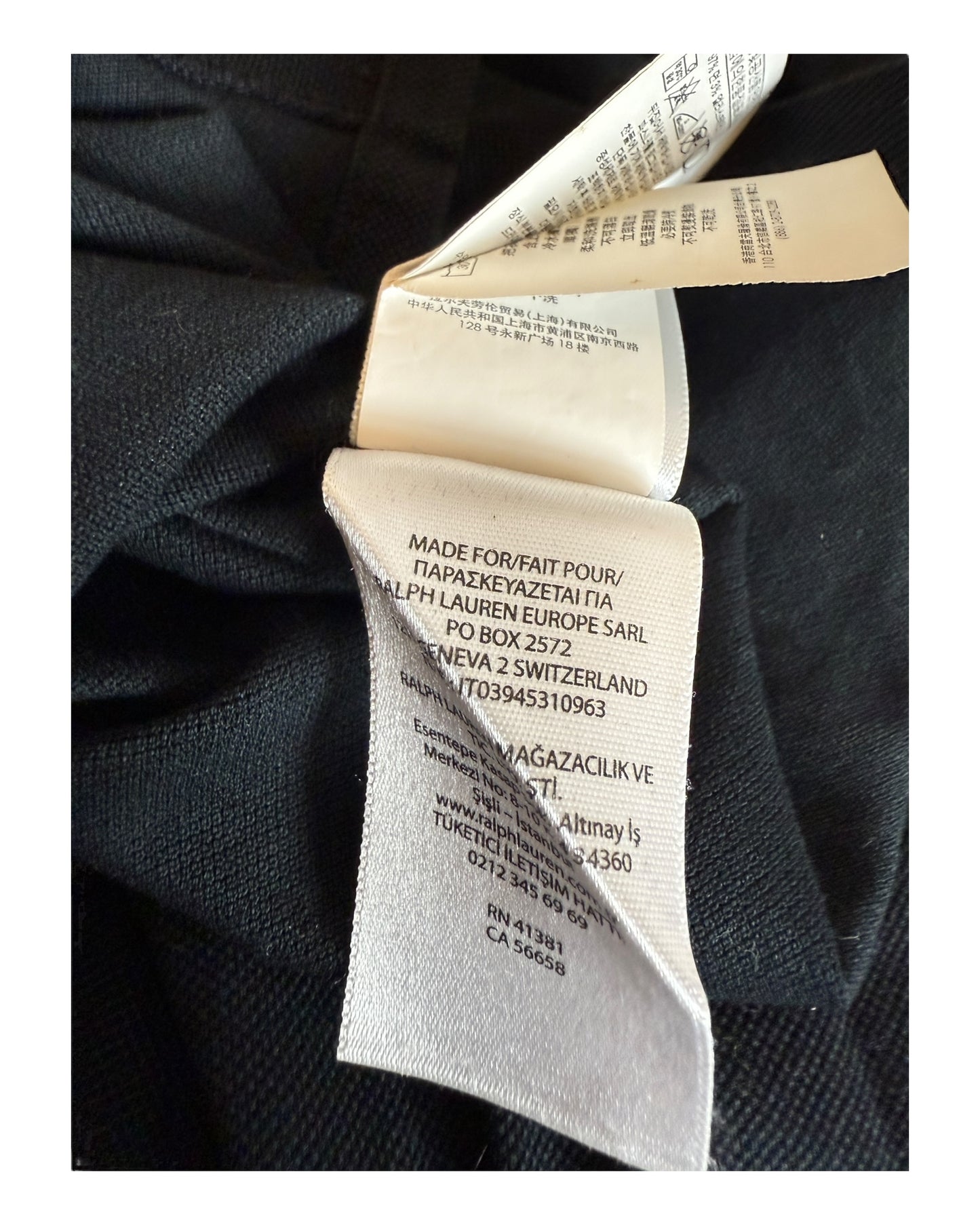 Polo Ralph Lauren langärmliges Poloshirt schwarz Größe M