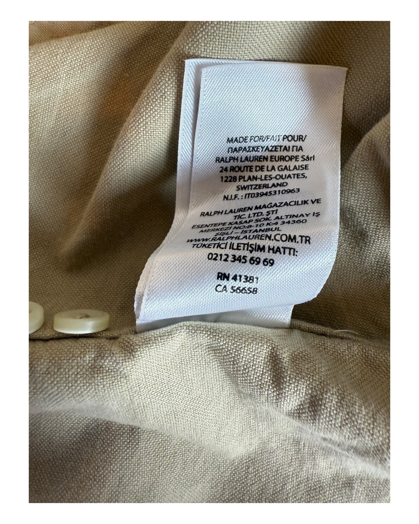 Polo Ralph Lauren Oxfordhemd beige Größe L