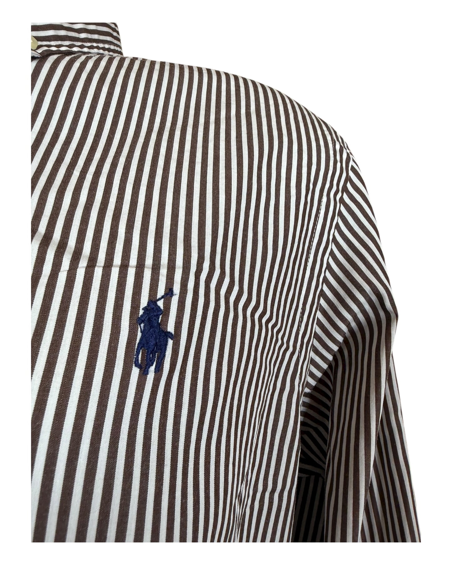 Polo Ralph Lauren Hemd braun weiß gestreift Größe M