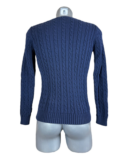 Polo Ralph Lauren Zopfmuster Pullover marineblau Größe S