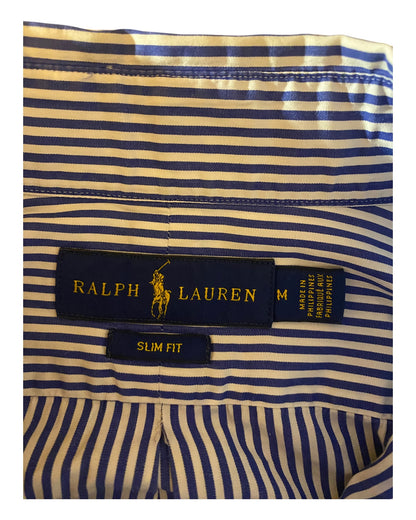 Polo Ralph Lauren Hemd blau weiß gestreift Größe M