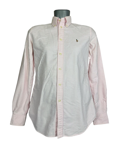 Polo Ralph Lauren Oxford Bluse rosa weiß gestreift Größe M
