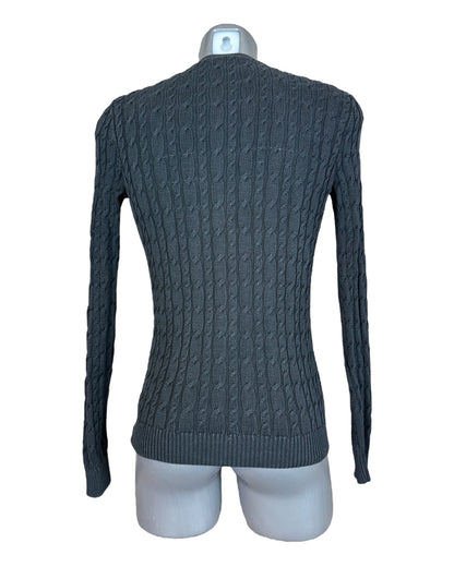 Polo Ralph Lauren Zopfmuster Cardigan schwarz Größe M