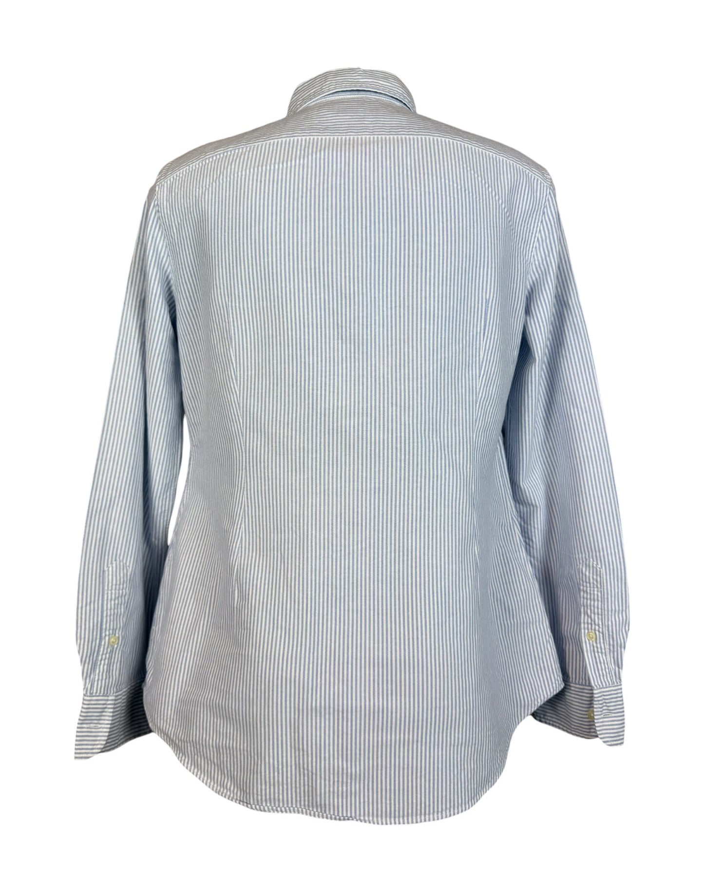 Polo Ralph Lauren Oxford Bluse blau weiß gestreift Größe L