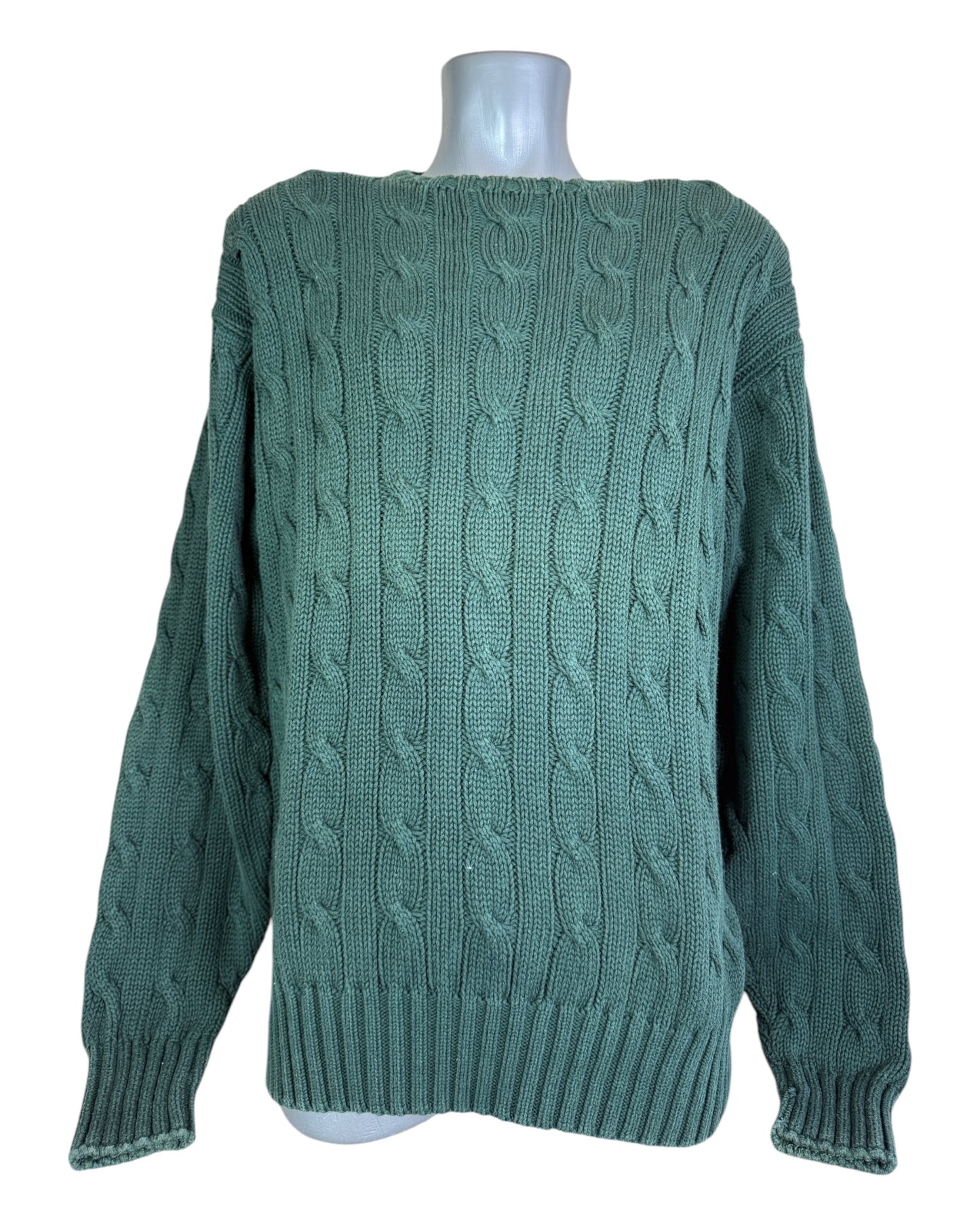 Polo by Ralph Lauren Zopfmuster Pullover grün Größe XL