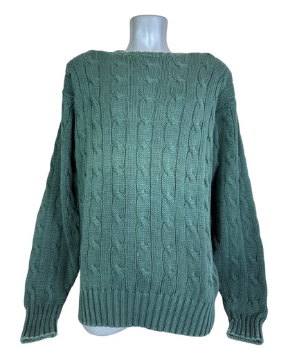 Polo by Ralph Lauren Zopfmuster Pullover grün Größe XL