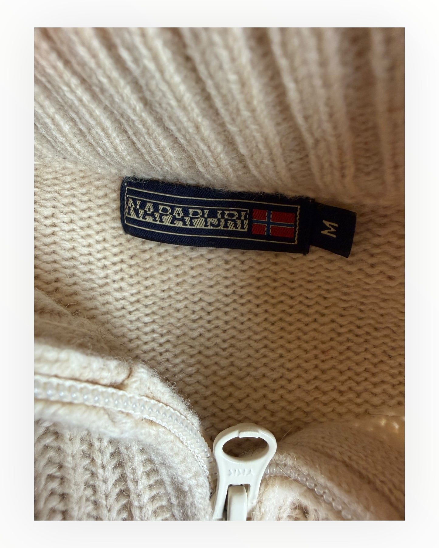 Napapijri Half Zip Pullover beige Größe M