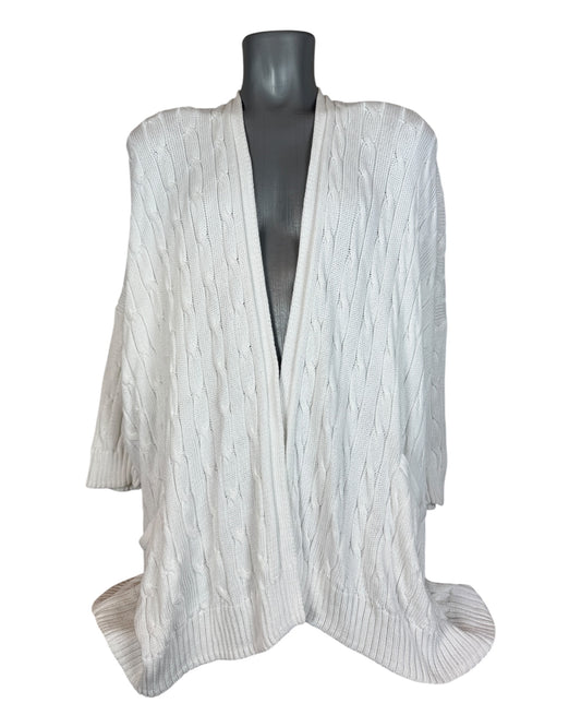 Polo Ralph Lauren Zopfmuster Cardigan weiss Größe M