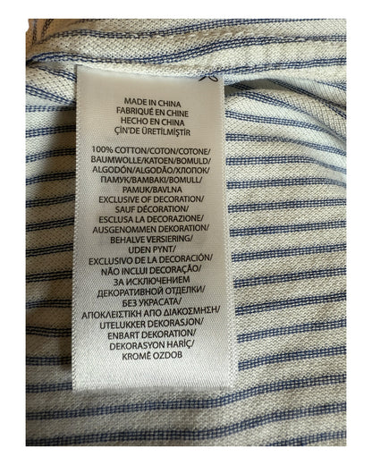 Polo Ralph Lauren Knit Oxford Bluse hellblau weiß gestreift Größe M