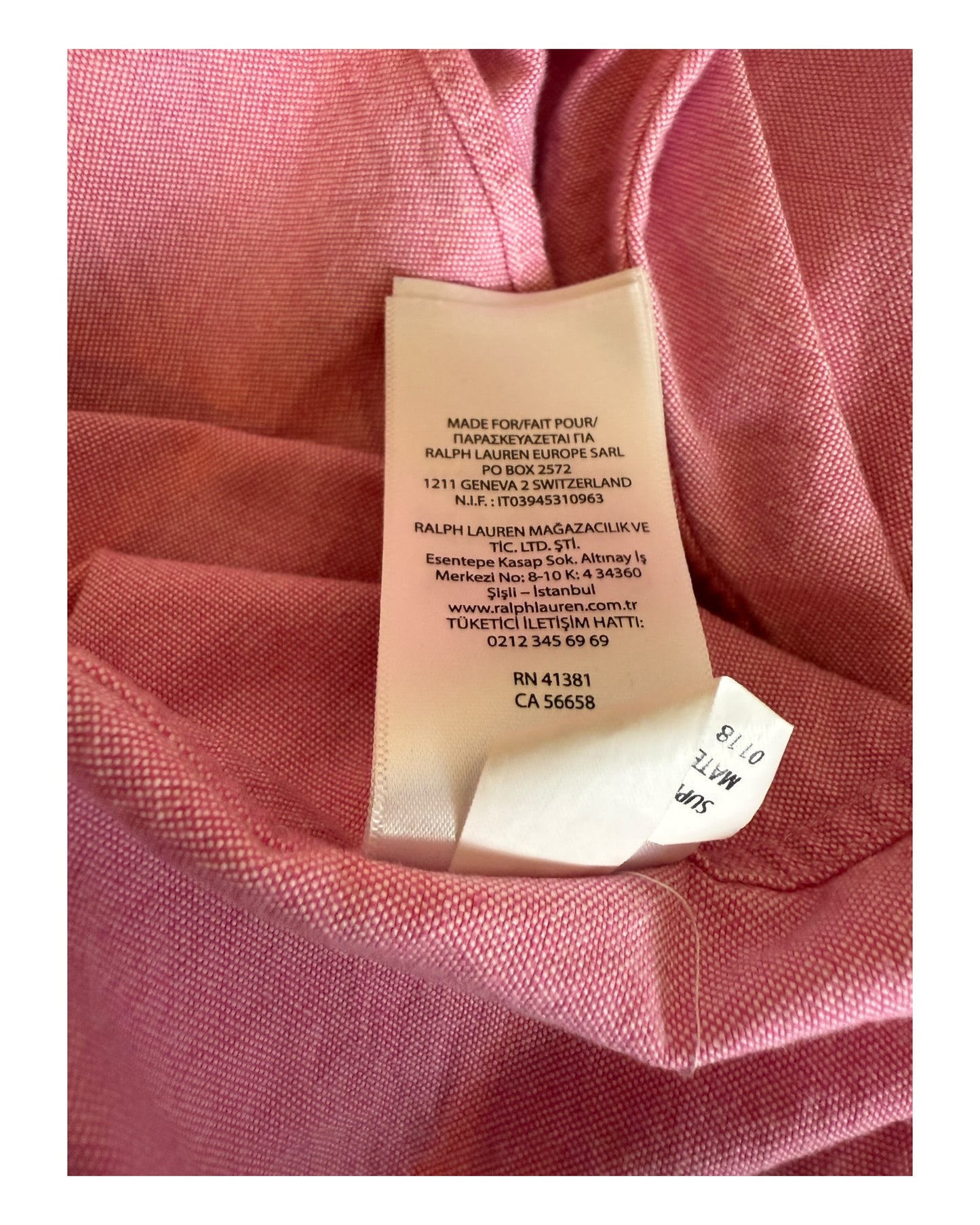 Polo Ralph Lauren Oxfordhemd rosa Größe M