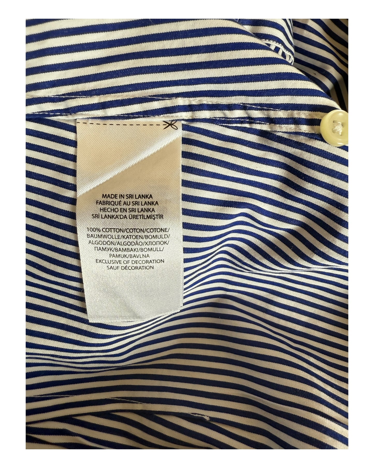 Polo Ralph Lauren Bluse blau weiß gestreift Größe S