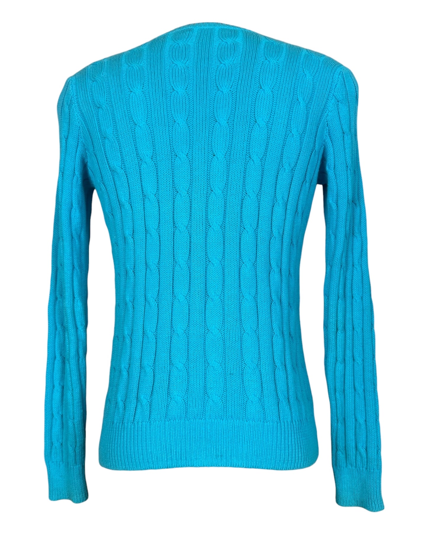 Polo Ralph Lauren Zopfmuster Pullover türkis Größe M