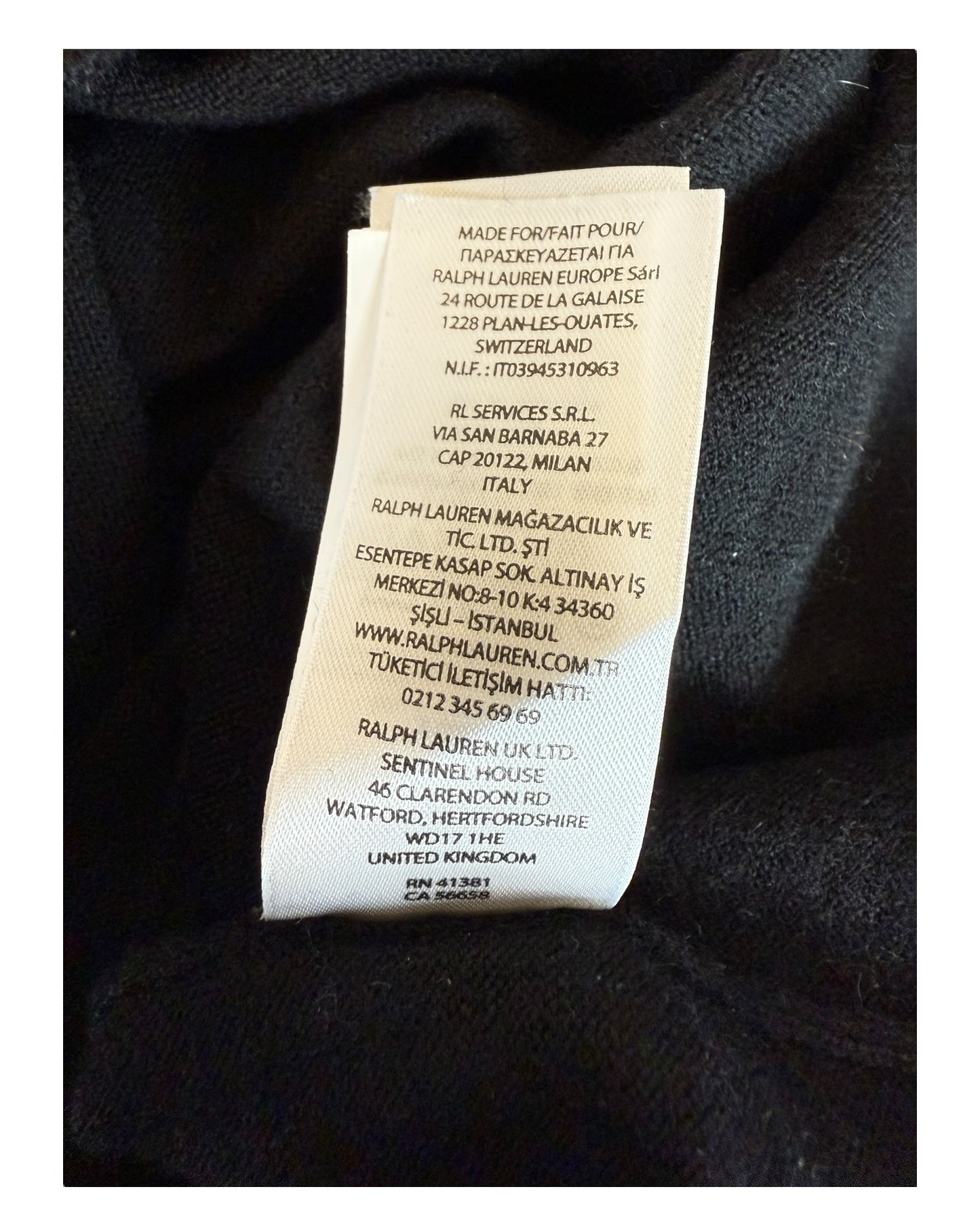 Polo Ralph Lauren Rollkragenpullover schwarz Größe L