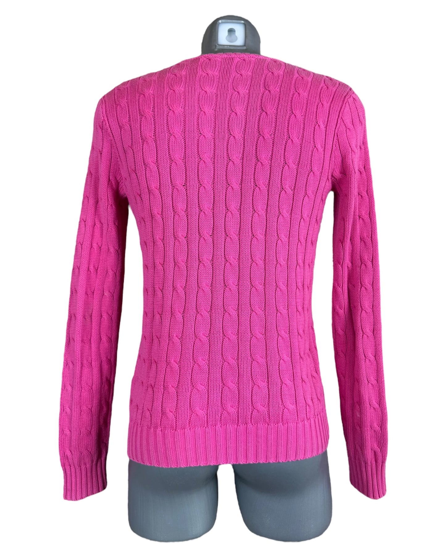 Polo Ralph Lauren Zopfmuster Pullover pink Größe M