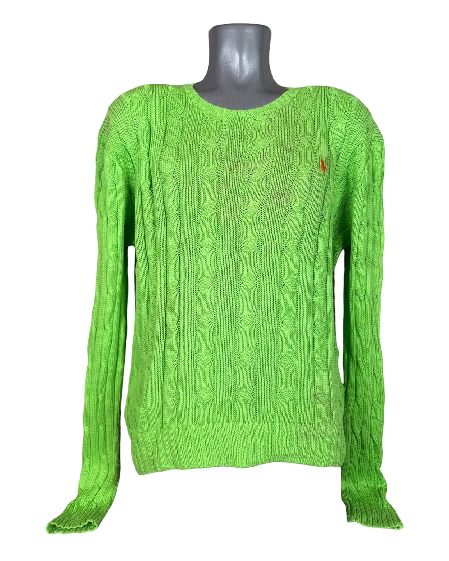 Polo Ralph Lauren Zopfmuster Pullover grün Größe L