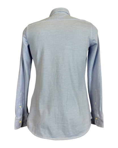 Polo Ralph Lauren Knit Oxford Bluse hellblau Größe M