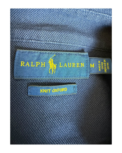 Polo Ralph Lauren Knit Oxford Bluse marineblau Größe M