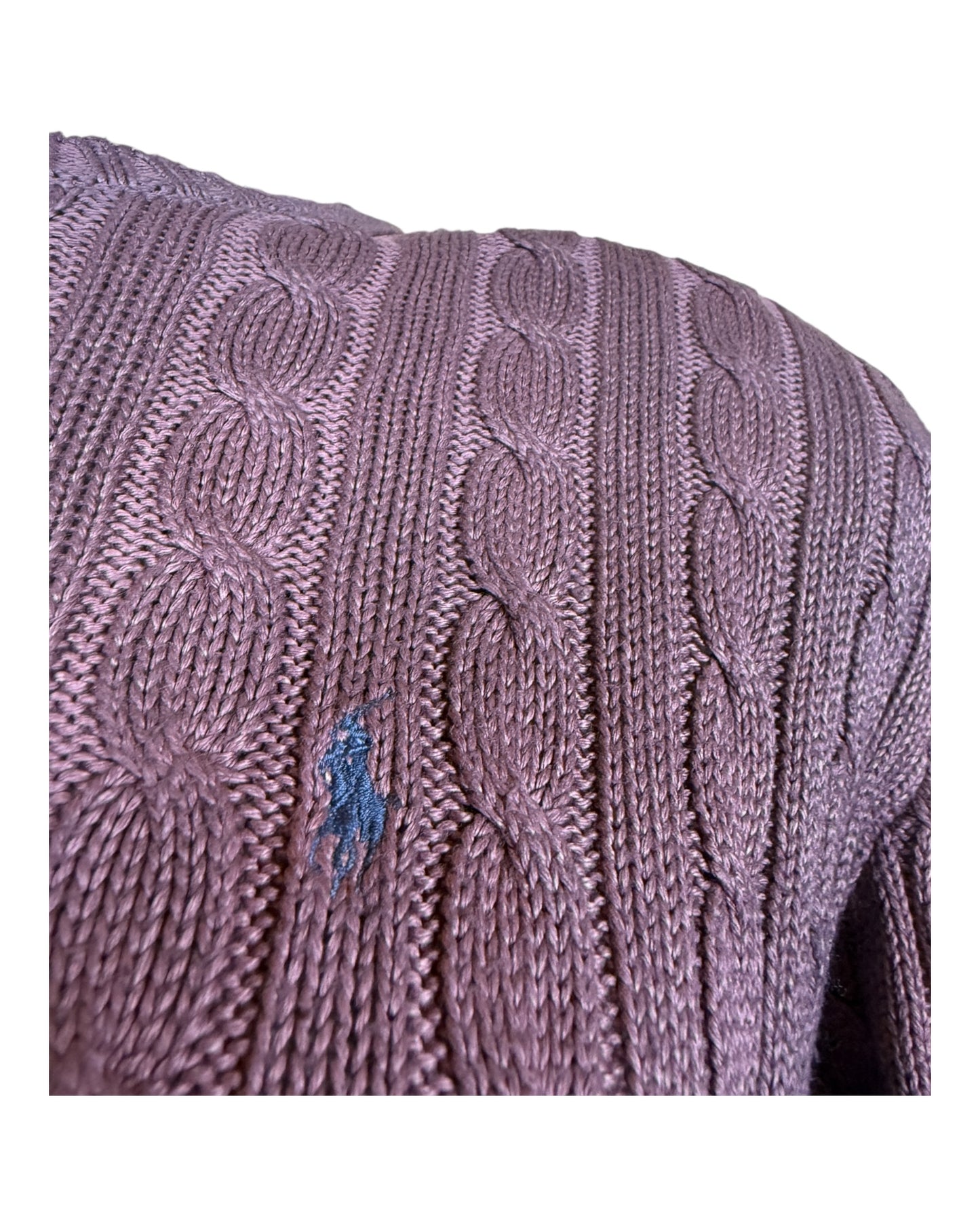 Polo Ralph Lauren Zopfmuster Pullover lila Größe M