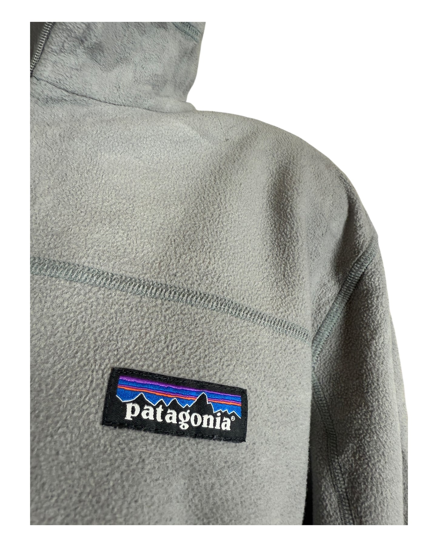 Patagonia Fleece Half Zip Pullover grau Größe L