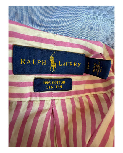Polo Ralph Lauren Hemd pink weiß gestreift Größe L