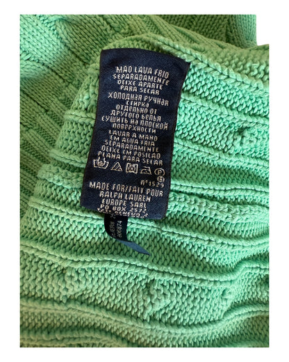 Polo Ralph Lauren Zopfmuster Pullover türkis Größe L