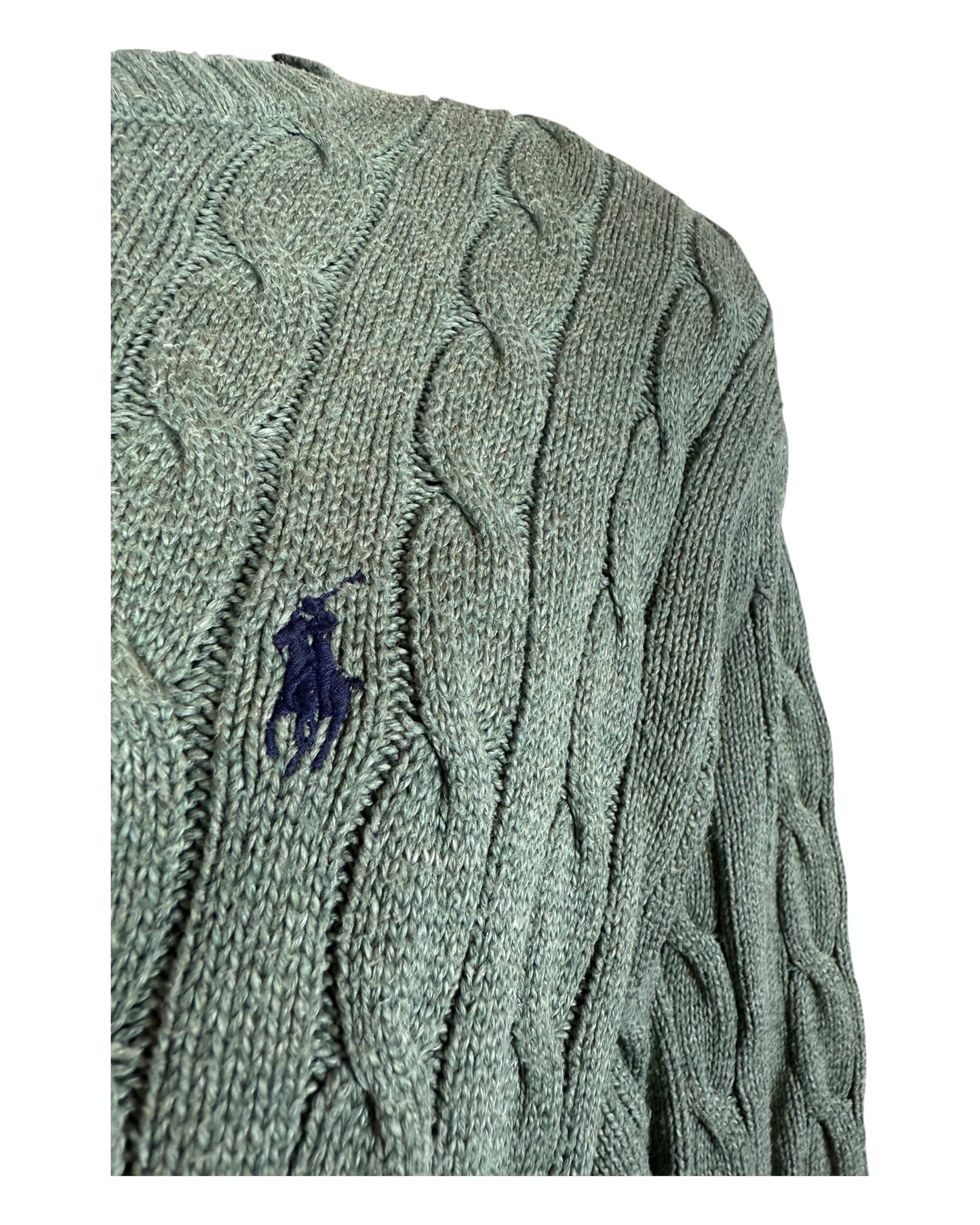 Polo Ralph Lauren Zopfmuster Pullover grün Größe L