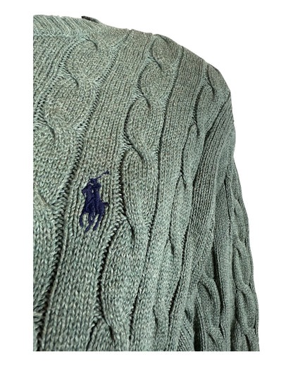 Polo Ralph Lauren Zopfmuster Pullover grün Größe L