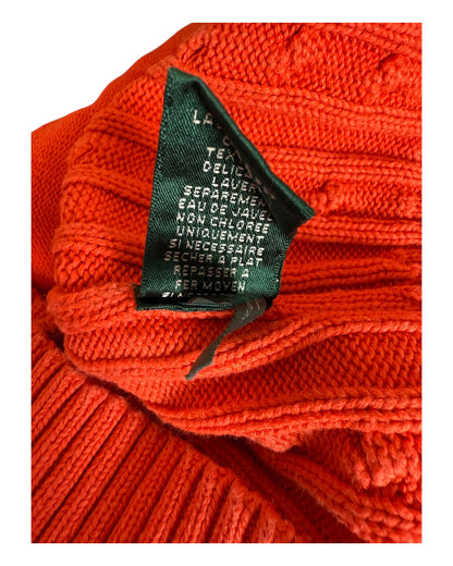 Polo Ralph Lauren Zopfmuster Strickjacke orange Größe S