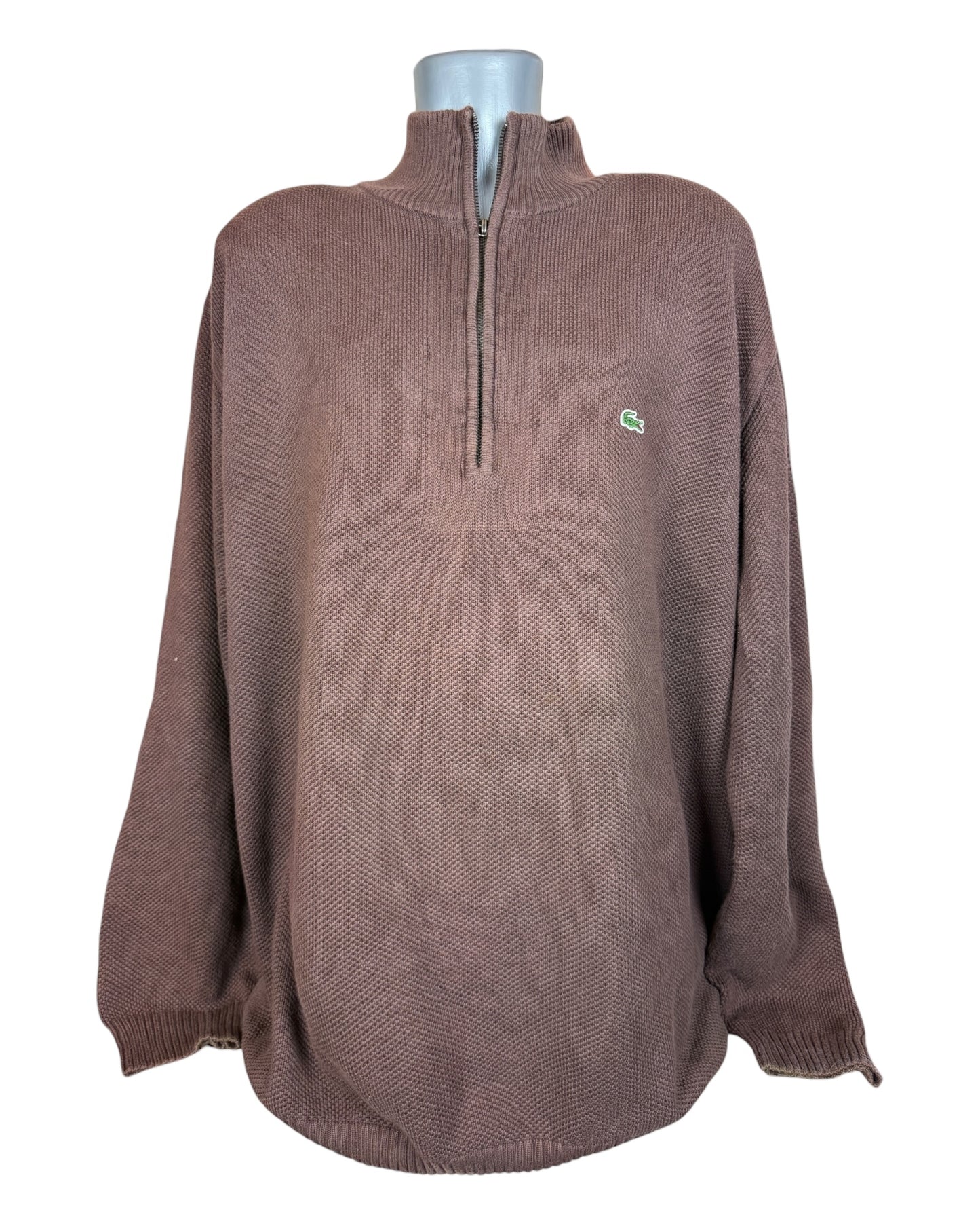 Lacoste Half Zip Pullover braun Größe XL