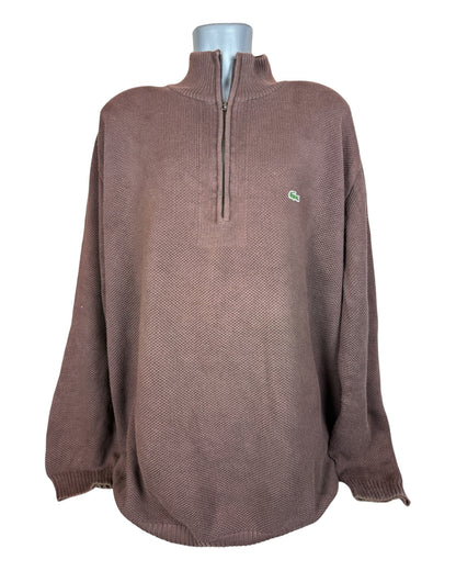 Lacoste Half Zip Pullover braun Größe XL