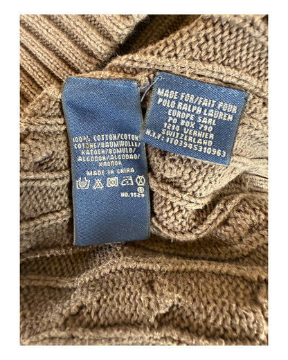 Polo Ralph Lauren Zopfmuster Pullover braun Größe M