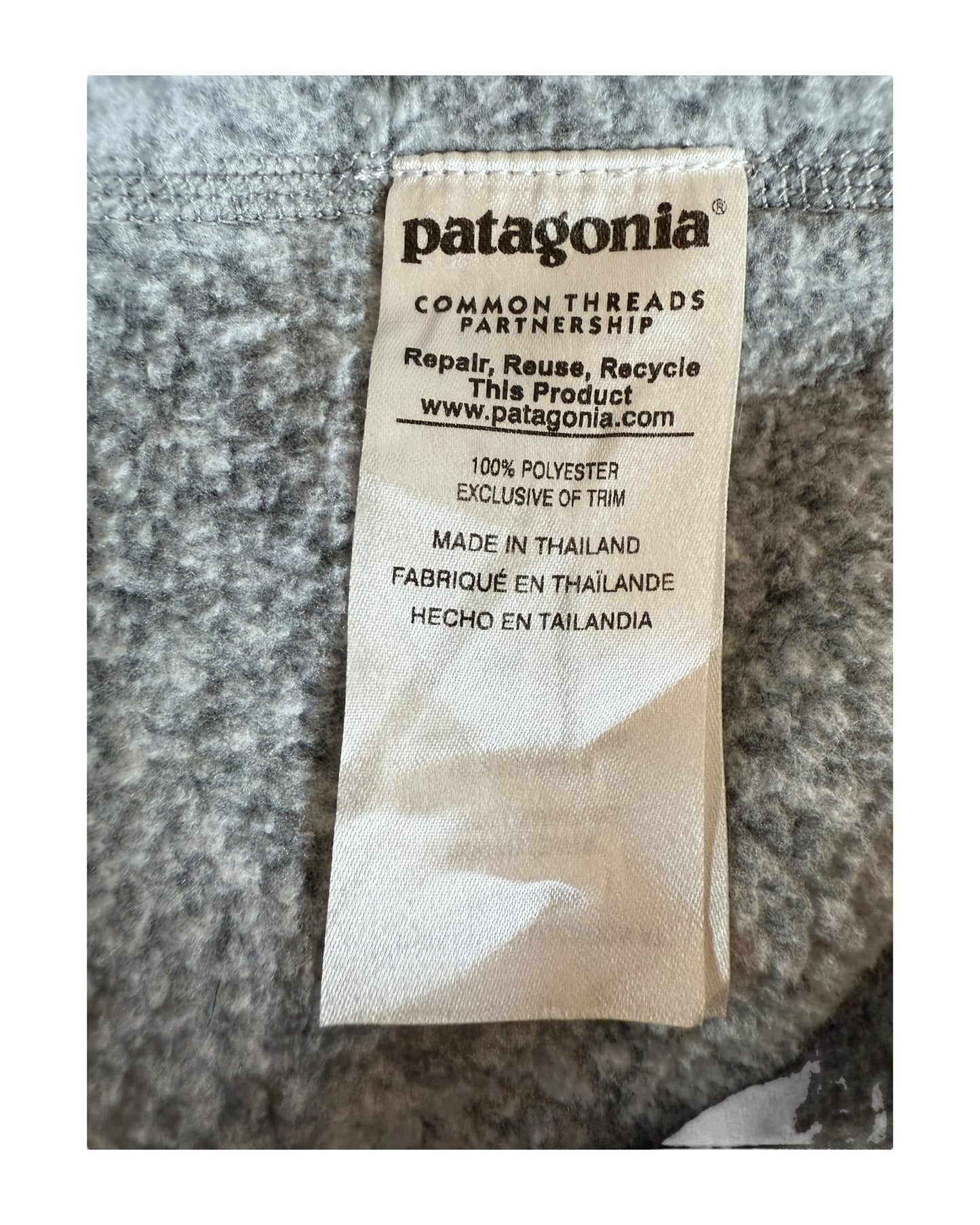 Patagonia Fleece Jacke grau Größe S