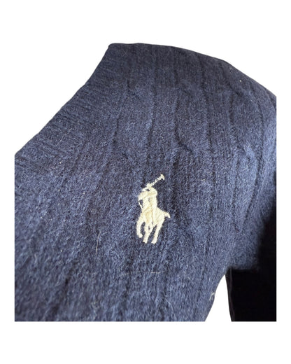 Polo Ralph Lauren Zopfmuster Pullover marineblau Größe M