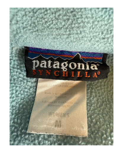 Patagonia Fleece Half Zip Pullover türkis Größe M