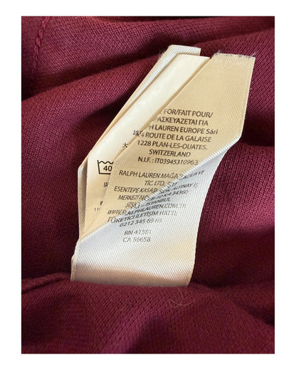Polo Ralph Lauren Knit Oxford Bluse bordeauxrot Größe M