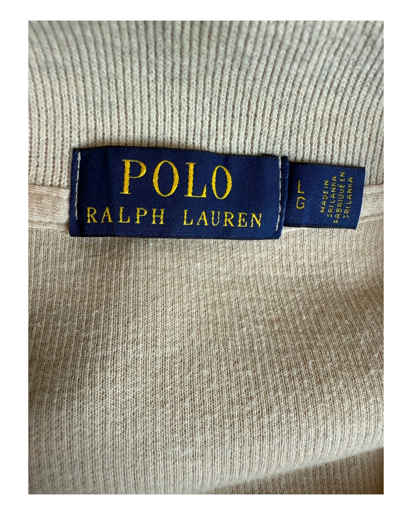 Polo Ralph Lauren Half Zip Pullover beige Größe L