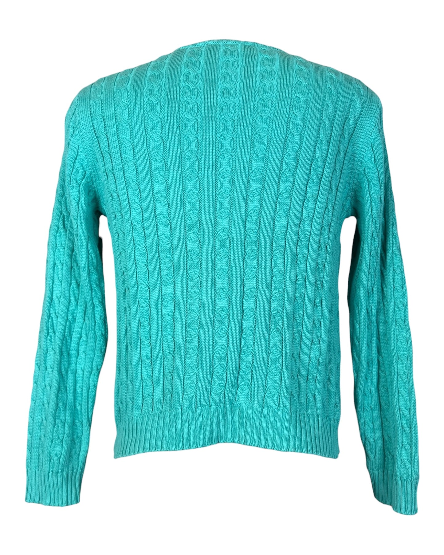 Polo Ralph Lauren Zopfmuster Pullover türkis Größe M