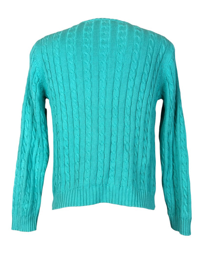 Polo Ralph Lauren Zopfmuster Pullover türkis Größe M