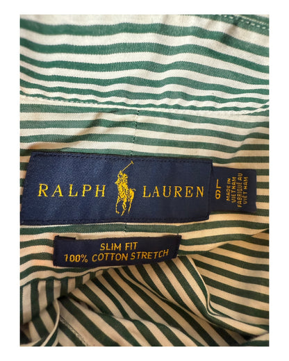 Polo Ralph Lauren Hemd grün weiß gestreift Größe L