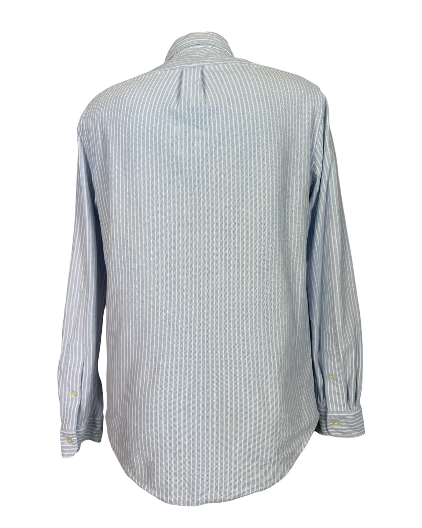 Polo Ralph Lauren Knit Oxfordhemd hellblau weiß gestreift Größe M