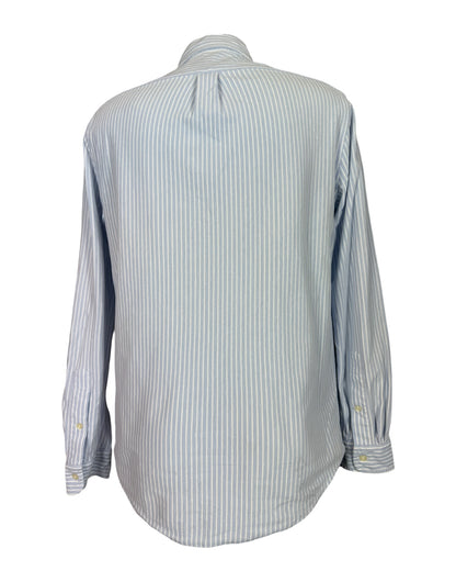 Polo Ralph Lauren Knit Oxfordhemd hellblau weiß gestreift Größe M