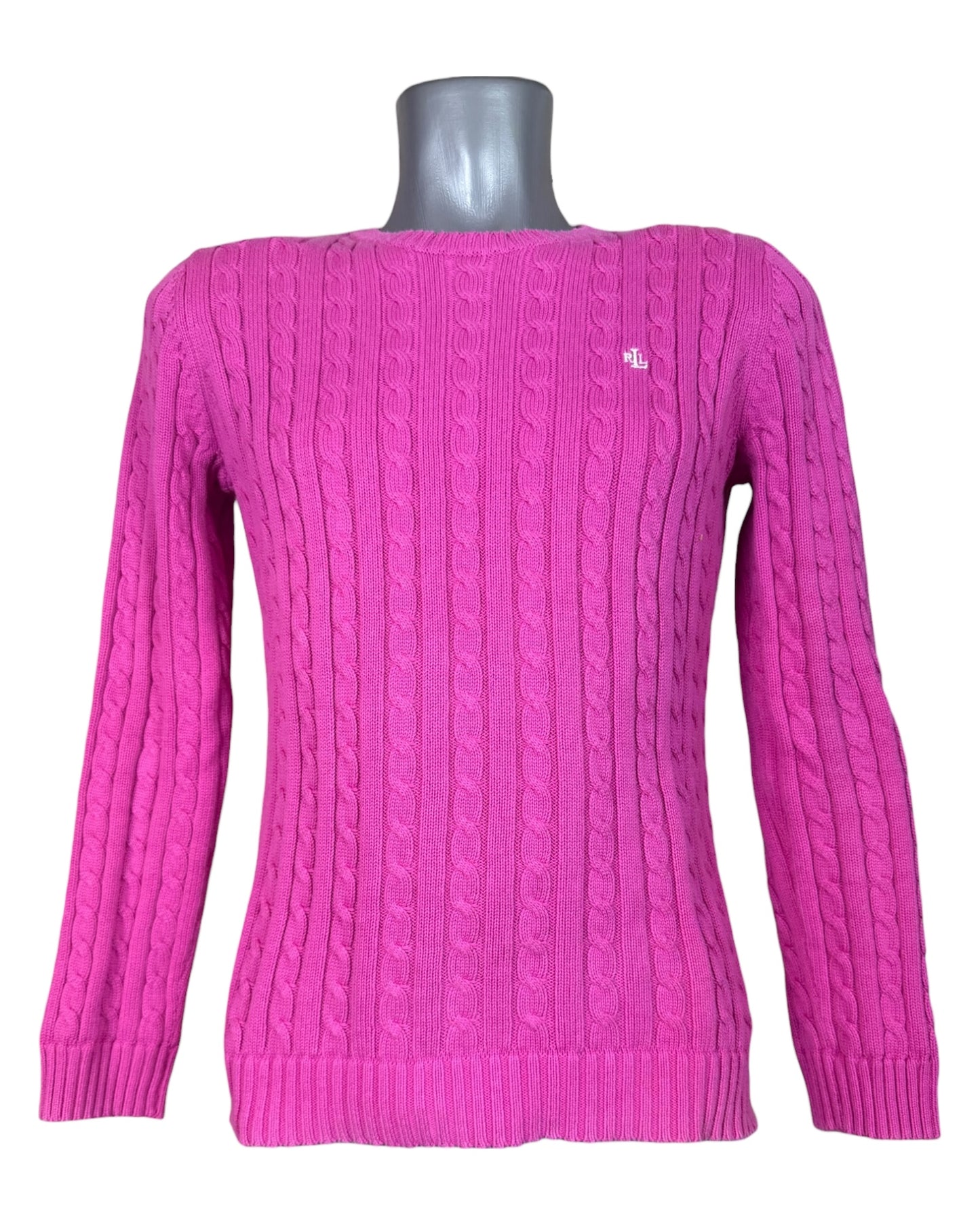 Polo Ralph Lauren Zopfmuster Pullover pink Größe S