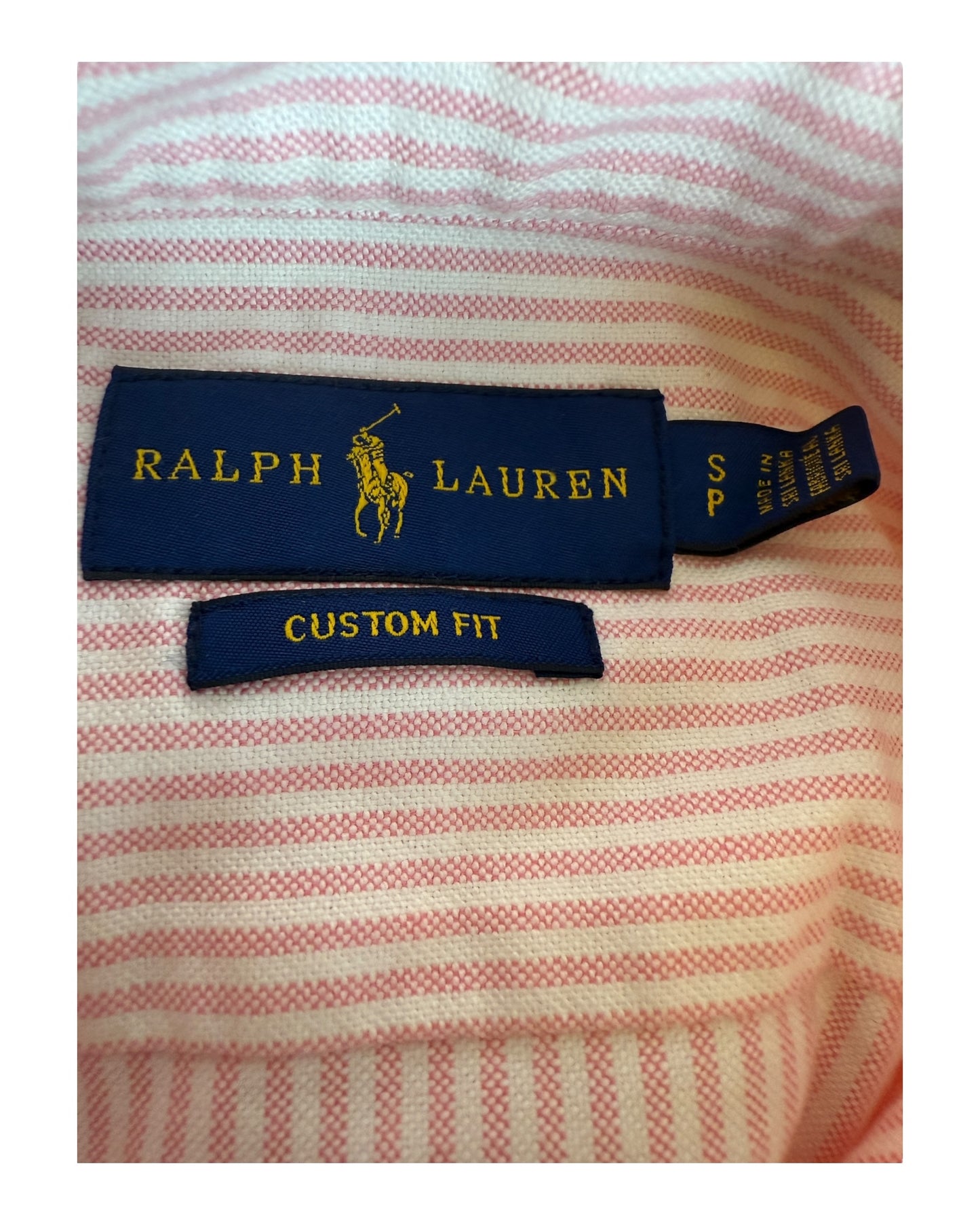 Polo Ralph Lauren Oxford Bluse rosa weiß gestreift Größe S