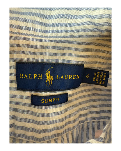 Polo Ralph Lauren Oxfordhemd Bluse hellblau weiß gestreift Größe M