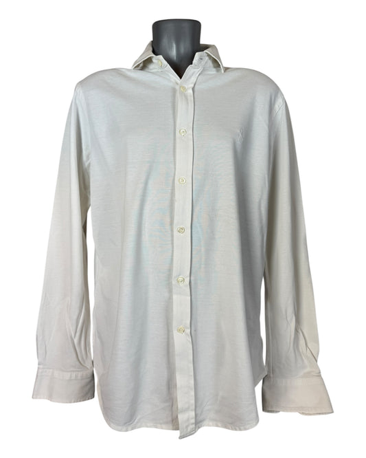 Polo Ralph Lauren Knit Oxfordhemd weiß Größe L