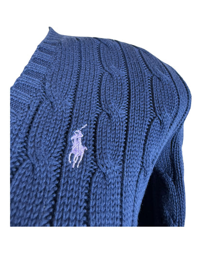 Polo Ralph Lauren Zopfmuster Pullover marineblau Größe S