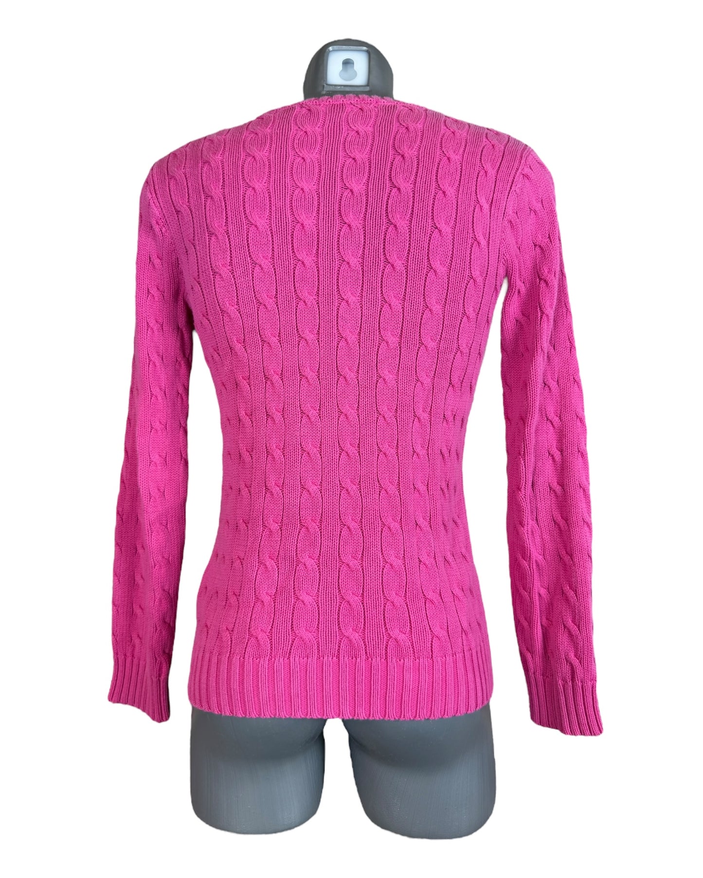 Polo Ralph Lauren Zopfmuster Pullover pink Größe M