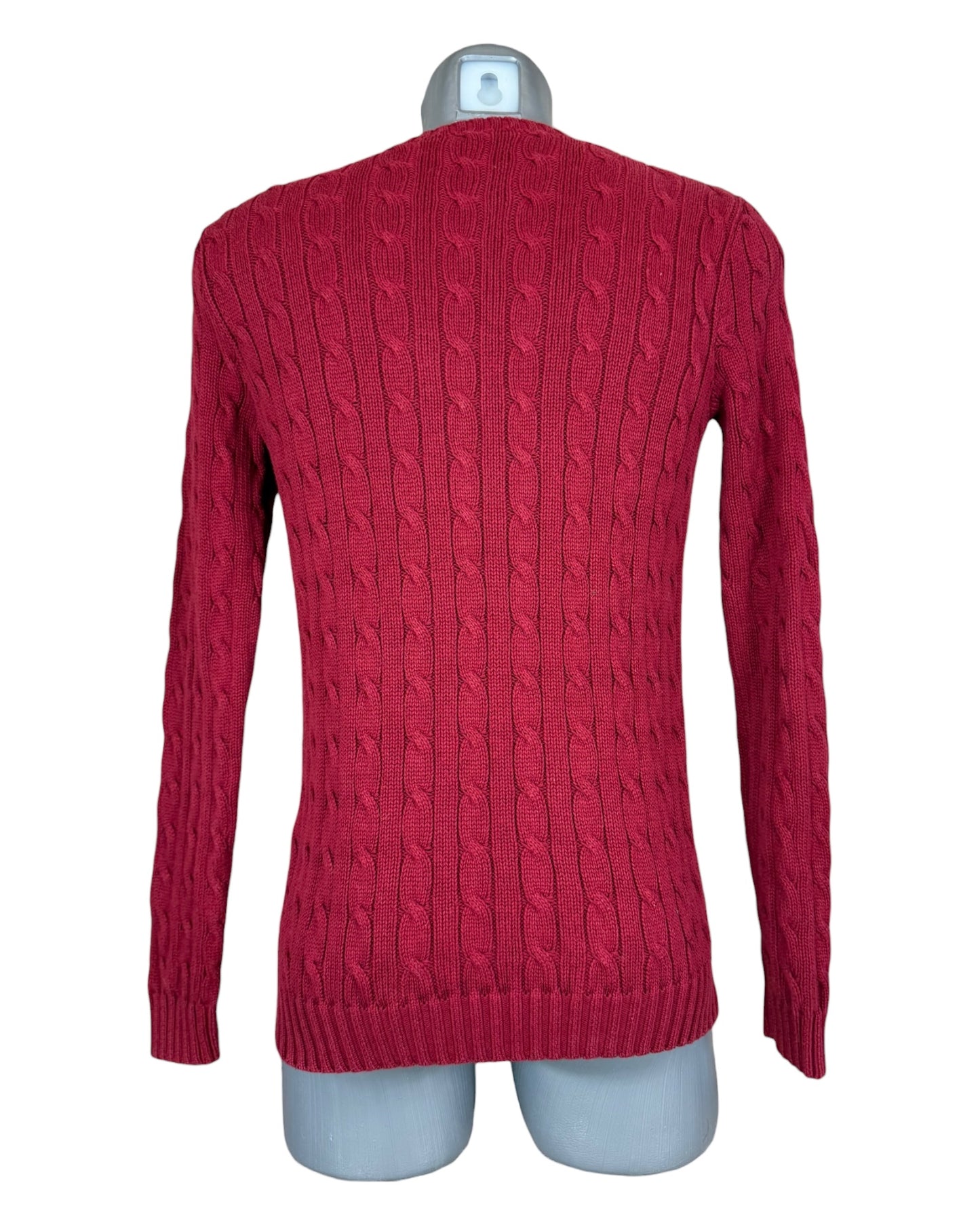 Polo Ralph Lauren Zopfmuster Pullover rot Größe M