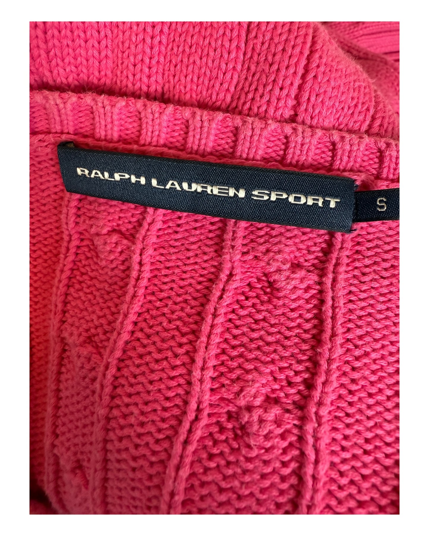 Polo Ralph Lauren Zopfmuster Pullover pink Größe S